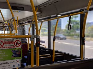 Empty public transport vehicle