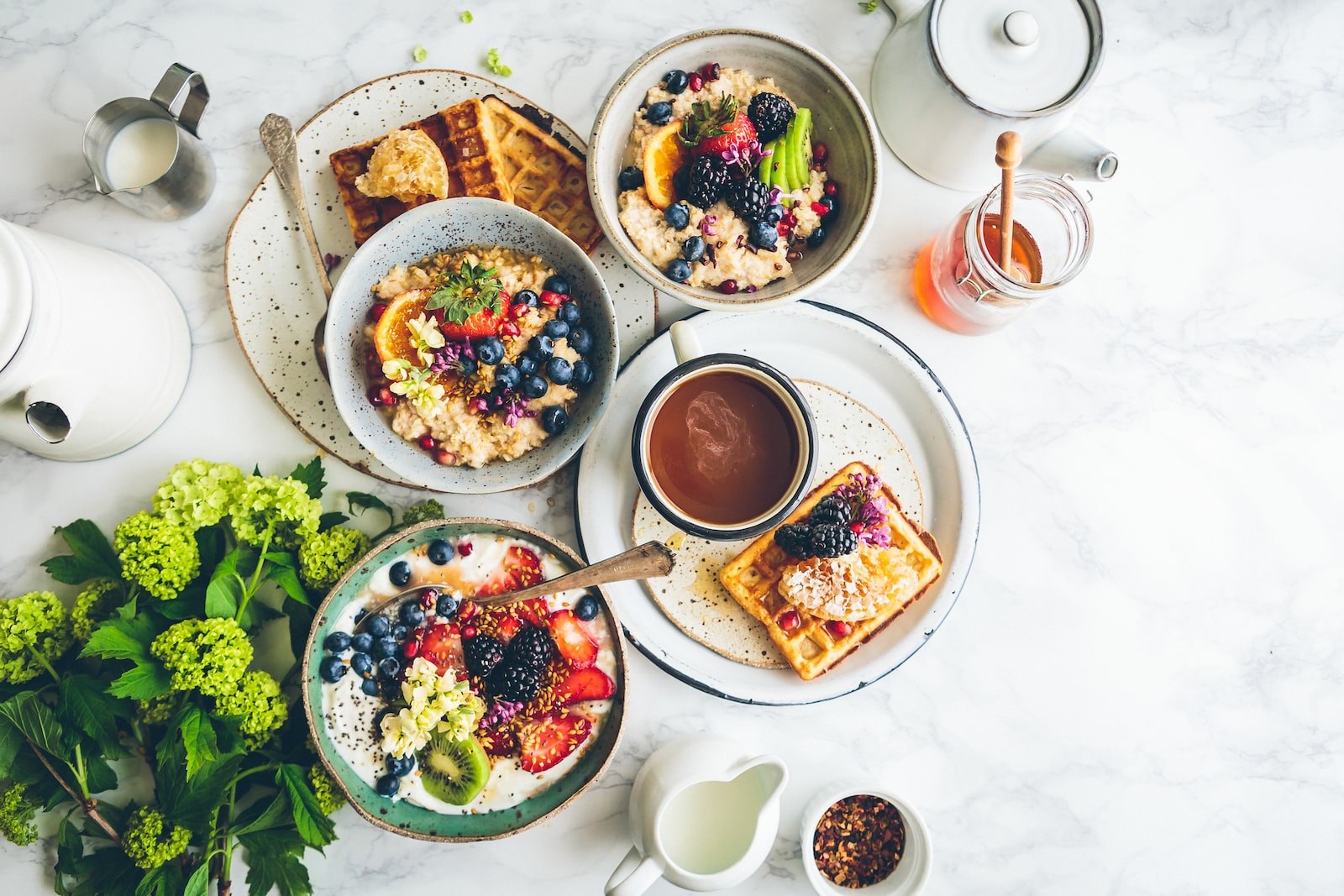 Food on a table