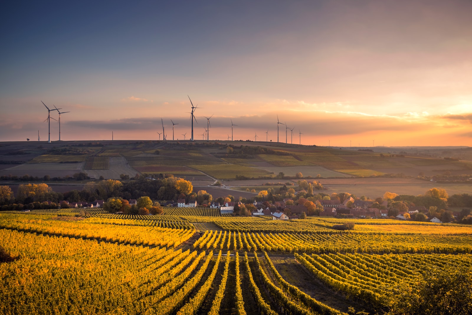 windmills on the countryside