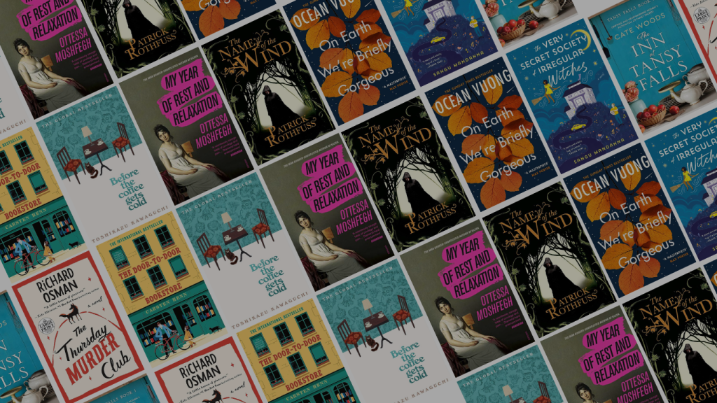 Book covers of all books presented in the blog post about cozy fall book recommendations