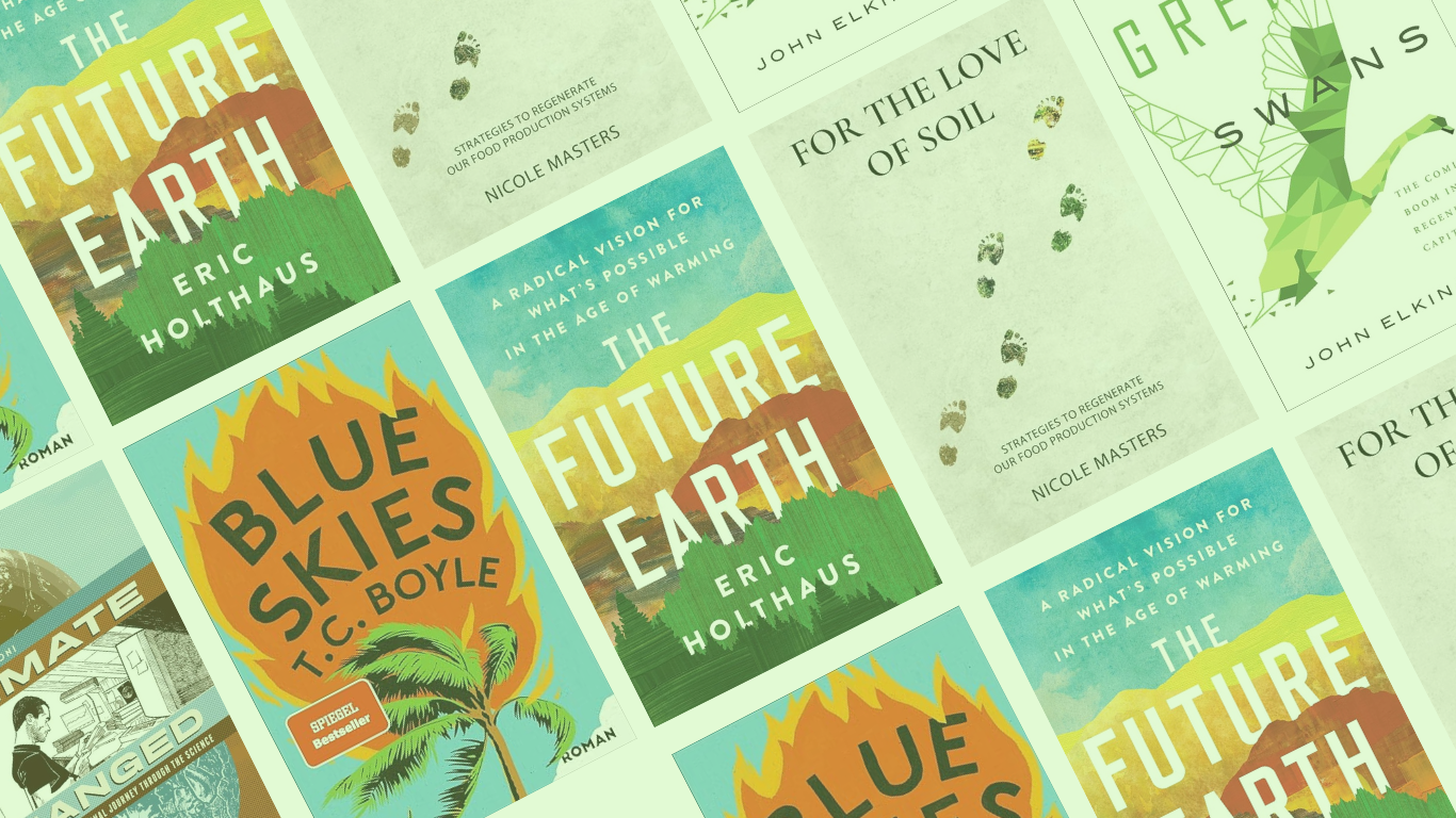 Covers of sustainable books summed up