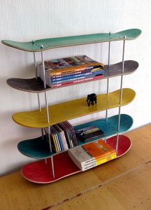 upcycling idea #4: skateboards turned into shelf