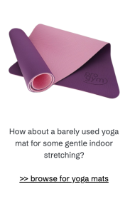 A yoga mat found secondhand with Faircado