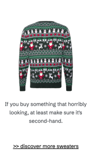 A second-hand christmas jumper found with faircado