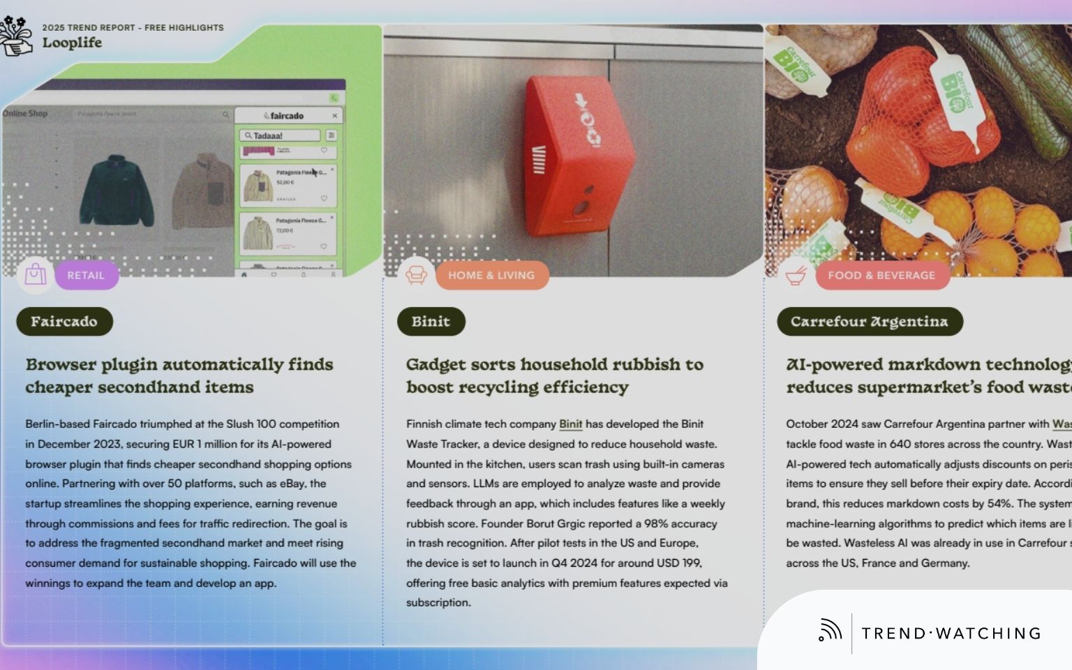 faircado mentioned in the TrendWatching Report of 2025